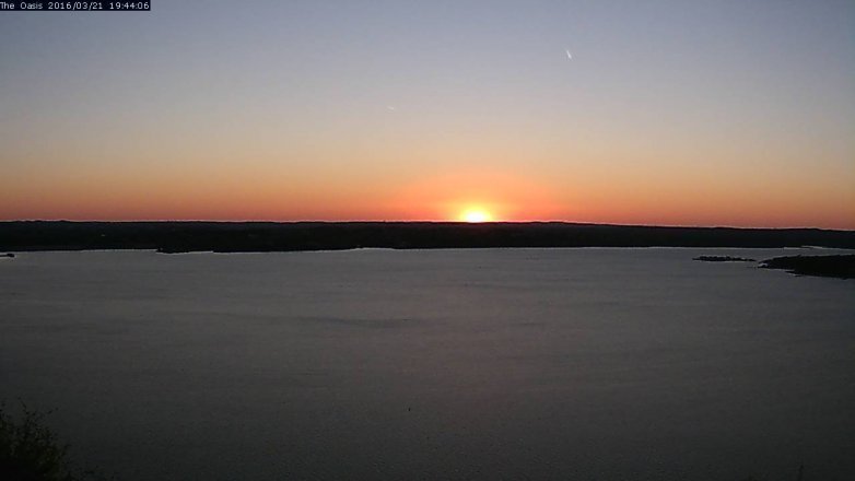 Lake Travis webcam, March 21, 2016 6:50 PM CT