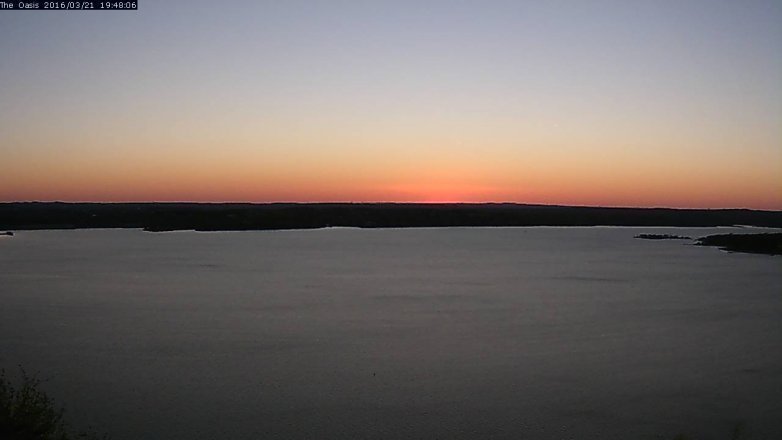 Lake Travis webcam, March 21, 2016 6:55 PM CT