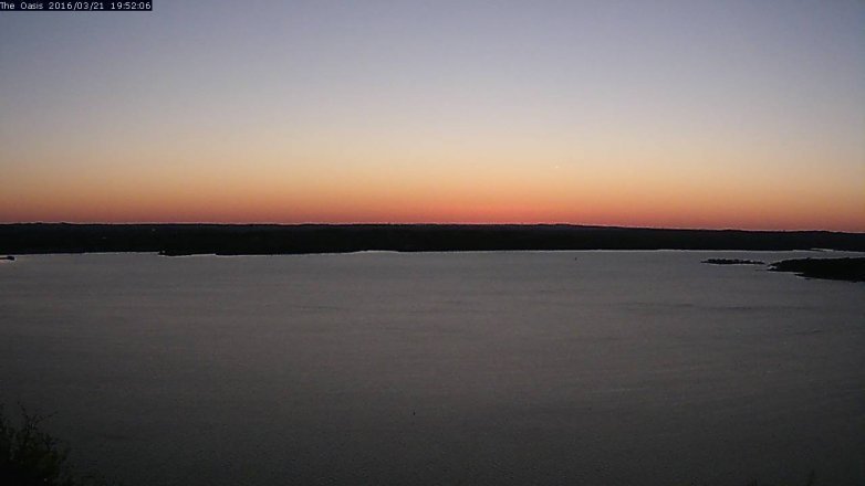 Lake Travis webcam, March 21, 2016 7:00 PM CT