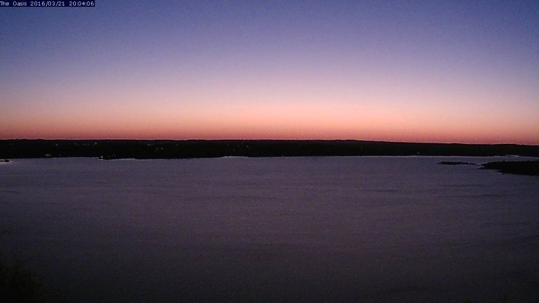 Lake Travis webcam, March 21, 2016 7:10 PM CT
