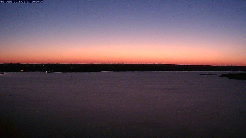 Lake Travis webcam, March 21, 2016 7:15 PM CT