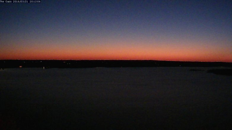 Lake Travis webcam, March 21, 2016 7:20 PM CT