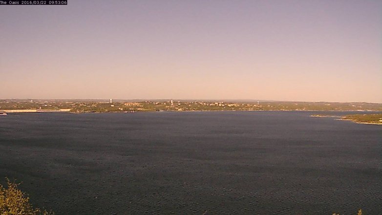 Lake Travis webcam, March 22, 2016 9:00 AM CT