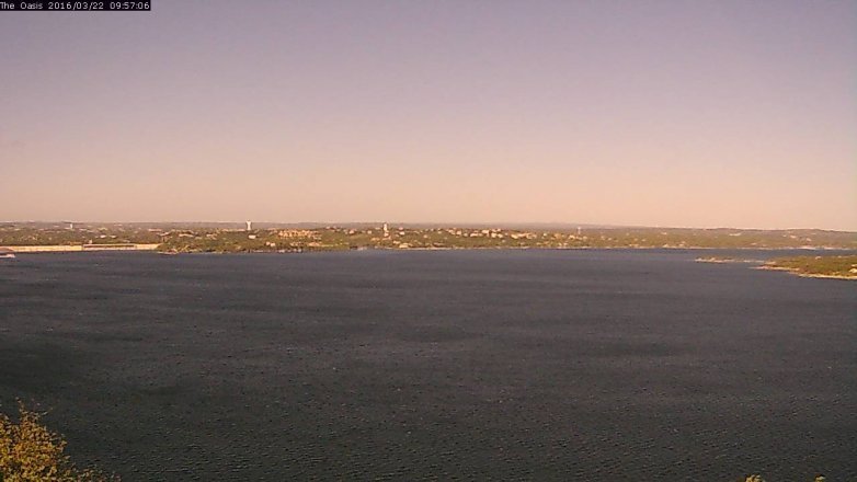 Lake Travis webcam, March 22, 2016 9:05 AM CT