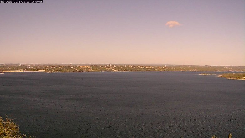 Lake Travis webcam, March 22, 2016 9:15 AM CT
