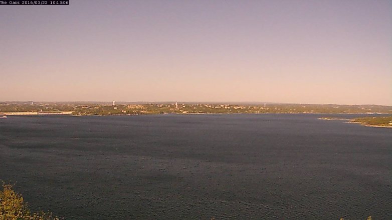 Lake Travis webcam, March 22, 2016 9:20 AM CT