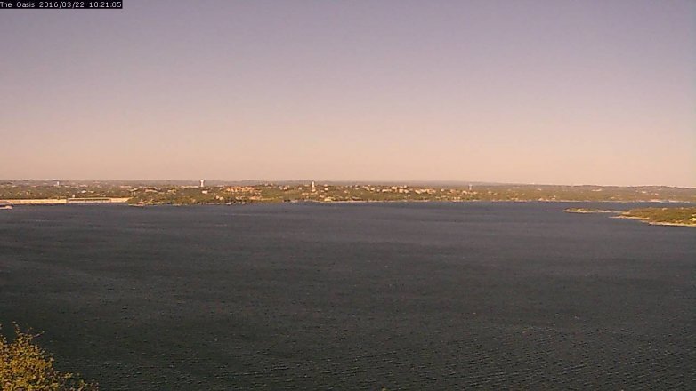 Lake Travis webcam, March 22, 2016 9:25 AM CT