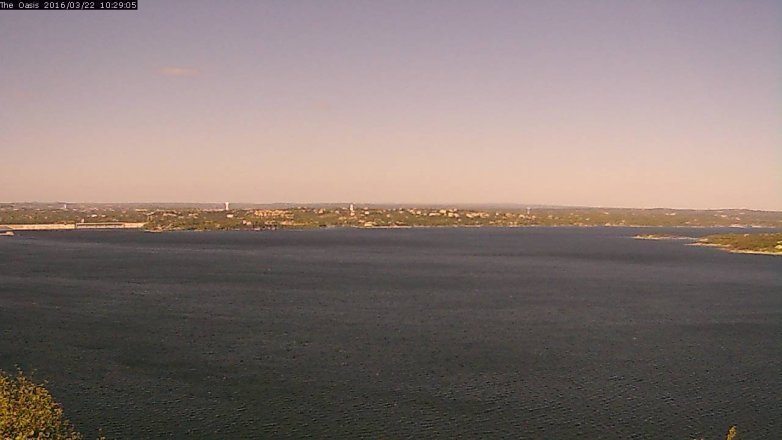 Lake Travis webcam, March 22, 2016 9:35 AM CT