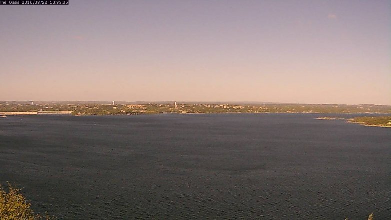 Lake Travis webcam, March 22, 2016 9:40 AM CT