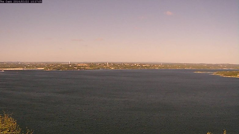 Lake Travis webcam, March 22, 2016 9:45 AM CT