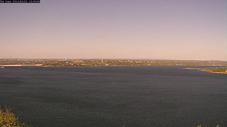 Lake Travis webcam, March 22, 2016 9:50 AM CT