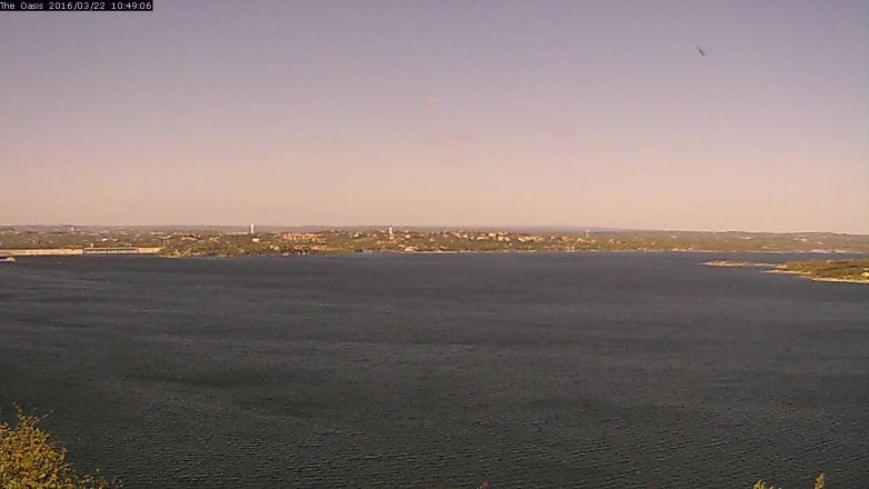 Lake Travis webcam, March 22, 2016 9:55 AM CT
