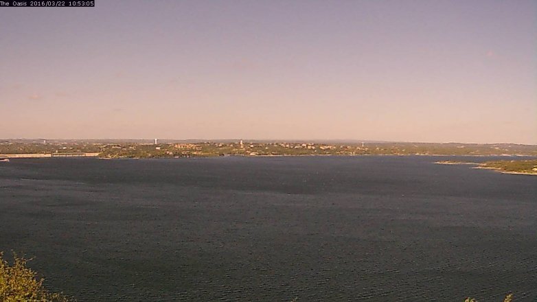 Lake Travis webcam, March 22, 2016 10:00 AM CT
