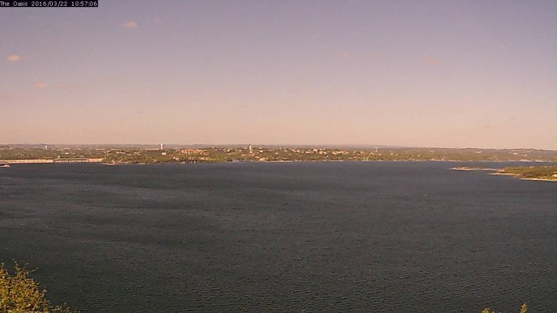 Lake Travis webcam, March 22, 2016 10:05 AM CT