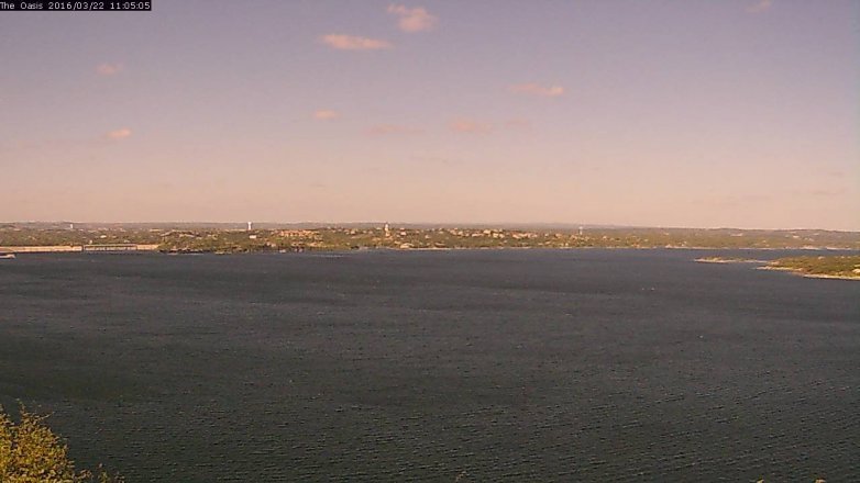 Lake Travis webcam, March 22, 2016 10:10 AM CT