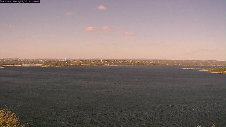 Lake Travis webcam, March 22, 2016 10:15 AM CT