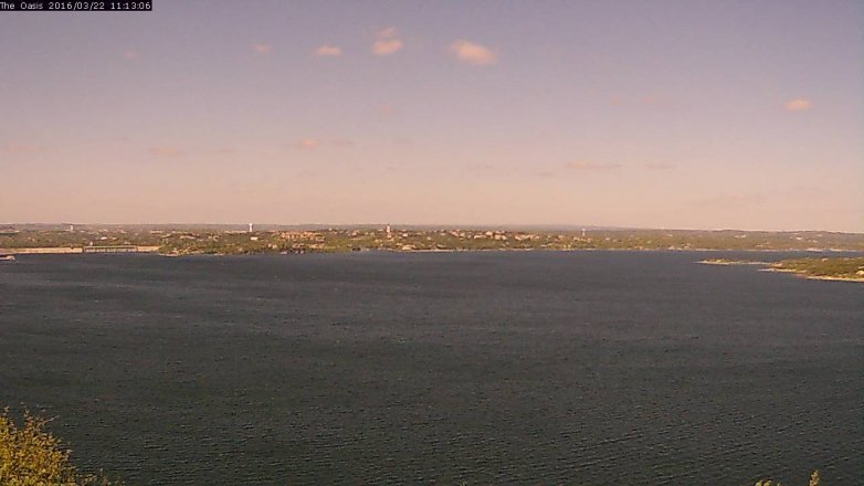 Lake Travis webcam, March 22, 2016 10:20 AM CT