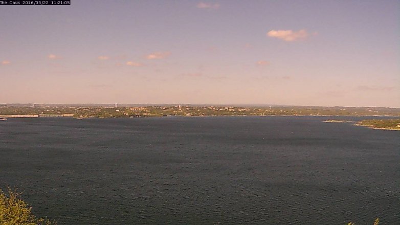 Lake Travis webcam, March 22, 2016 10:30 AM CT