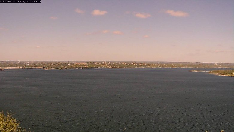 Lake Travis webcam, March 22, 2016 10:45 AM CT