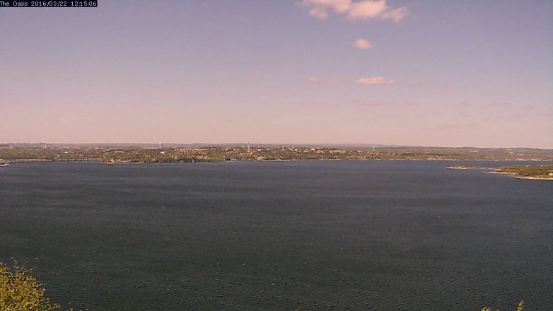 Lake Travis webcam, March 22, 2016 11:20 AM CT