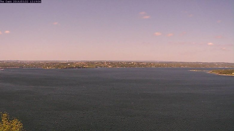 Lake Travis webcam, March 22, 2016 11:25 AM CT