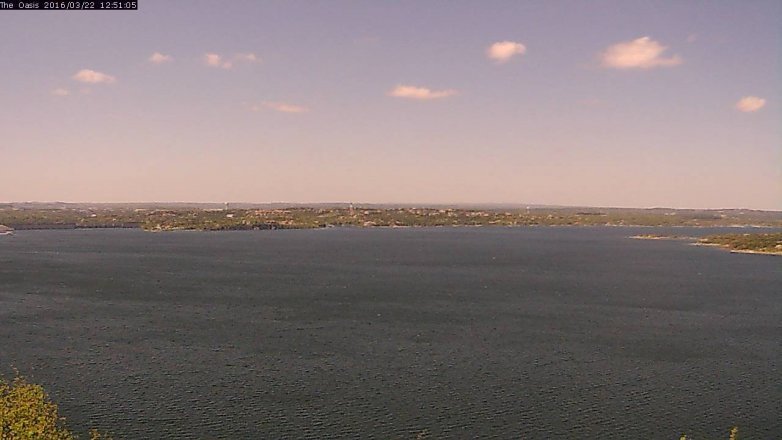 Lake Travis webcam, March 22, 2016 11:55 AM CT