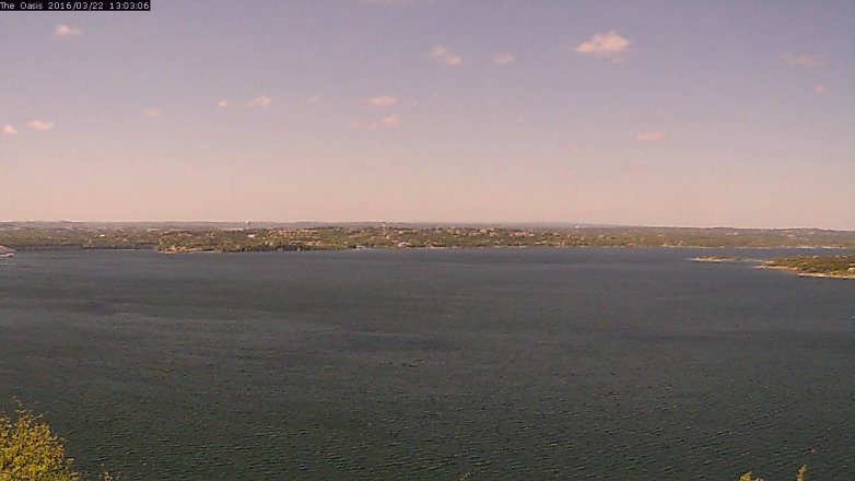 Lake Travis webcam, March 22, 2016 12:10 PM CT