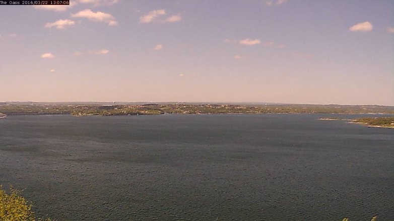 Lake Travis webcam, March 22, 2016 12:15 PM CT