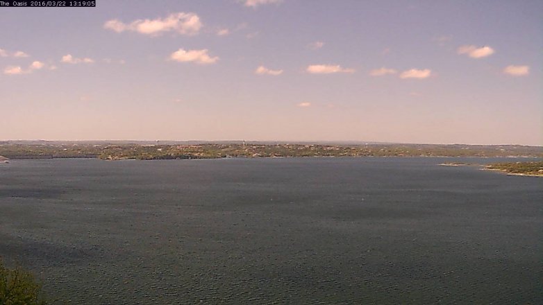 Lake Travis webcam, March 22, 2016 12:25 PM CT