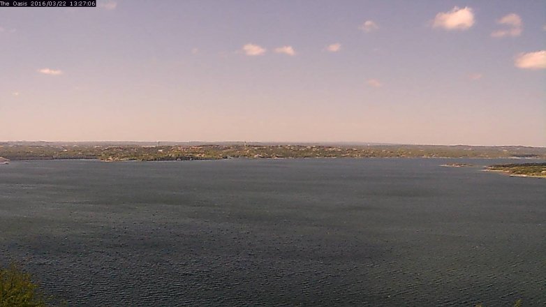 Lake Travis webcam, March 22, 2016 12:35 PM CT