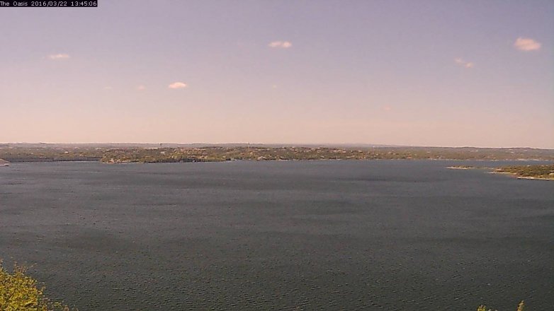 Lake Travis webcam, March 22, 2016 12:50 PM CT
