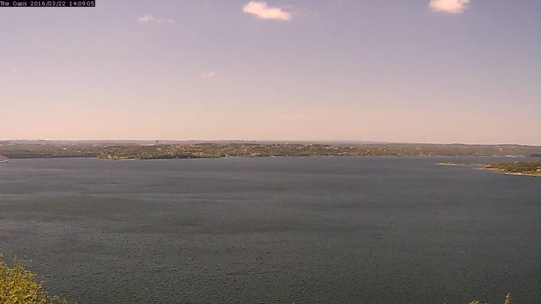 Lake Travis webcam, March 22, 2016 1:15 PM CT