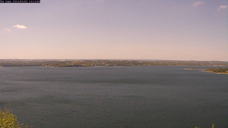 Lake Travis webcam, March 22, 2016 1:20 PM CT