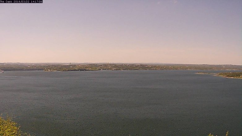 Lake Travis webcam, March 22, 2016 1:25 PM CT