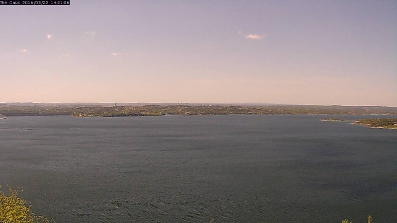 Lake Travis webcam, March 22, 2016 1:30 PM CT