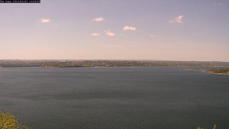 Lake Travis webcam, March 22, 2016 1:35 PM CT