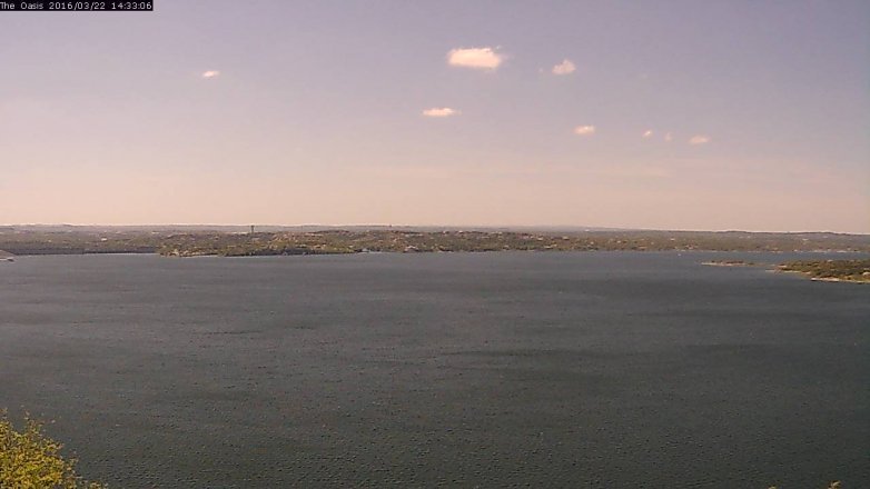Lake Travis webcam, March 22, 2016 1:40 PM CT