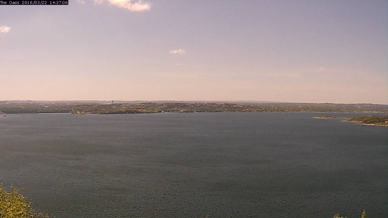 Lake Travis webcam, March 22, 2016 1:45 PM CT