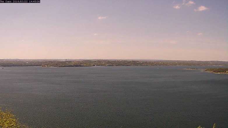 Lake Travis webcam, March 22, 2016 1:55 PM CT