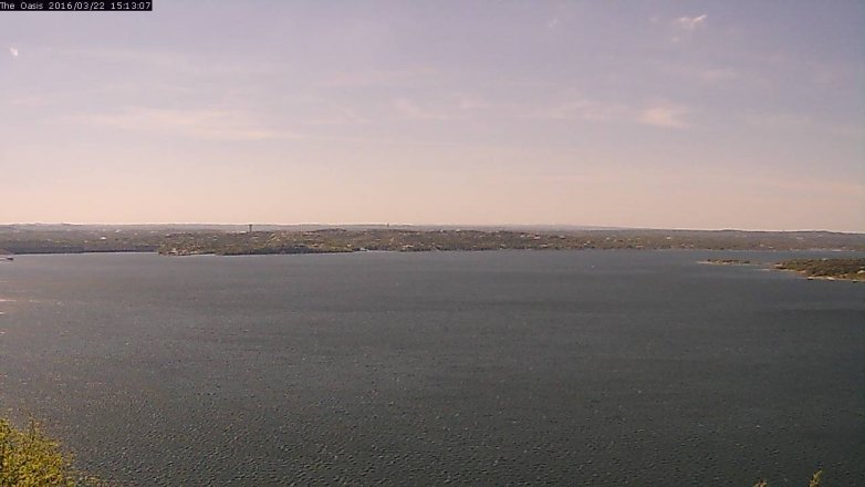 Lake Travis webcam, March 22, 2016 2:20 PM CT