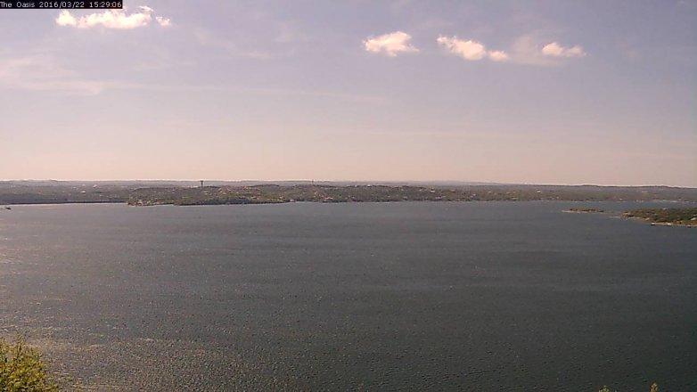 Lake Travis webcam, March 22, 2016 2:35 PM CT