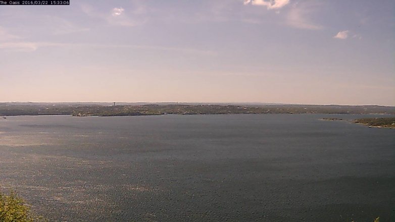 Lake Travis webcam, March 22, 2016 2:40 PM CT