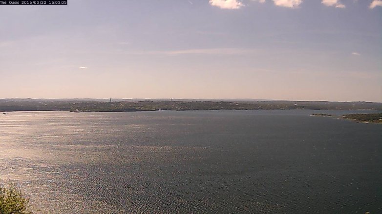 Lake Travis webcam, March 22, 2016 3:10 PM CT