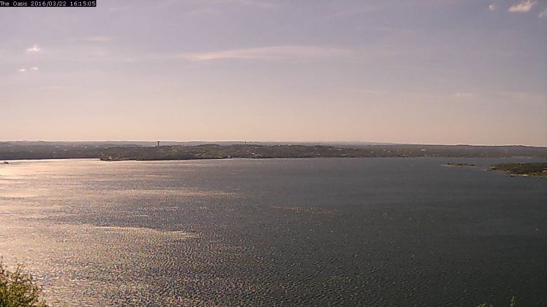 Lake Travis webcam, March 22, 2016 3:20 PM CT