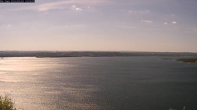 Lake Travis webcam, March 22, 2016 3:35 PM CT