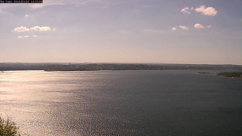 Lake Travis webcam, March 22, 2016 3:40 PM CT