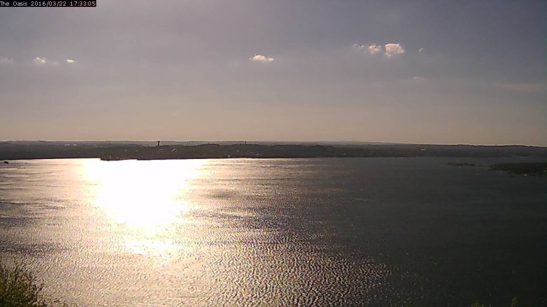Lake Travis webcam, March 22, 2016 4:40 PM CT
