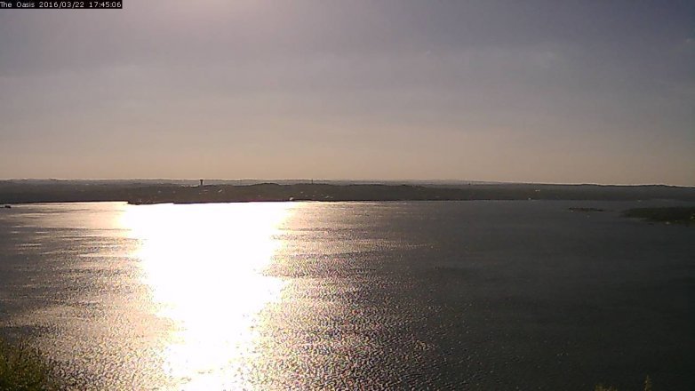 Lake Travis webcam, March 22, 2016 4:55 PM CT