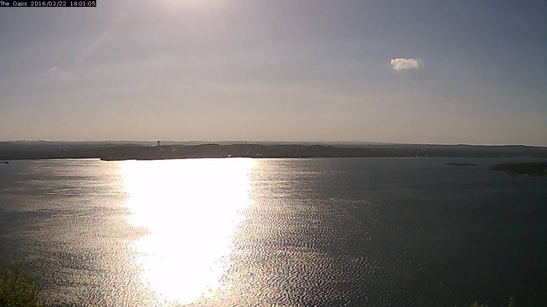Lake Travis webcam, March 22, 2016 5:05 PM CT