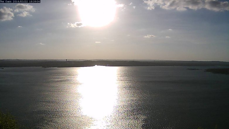 Lake Travis webcam, March 22, 2016 5:45 PM CT